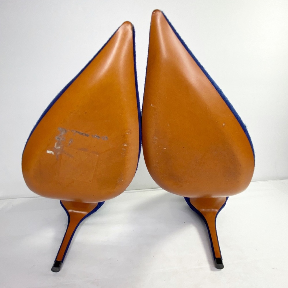Celine Blue Suede Pointed Pump/Heels (36) - Picture 6 of 11